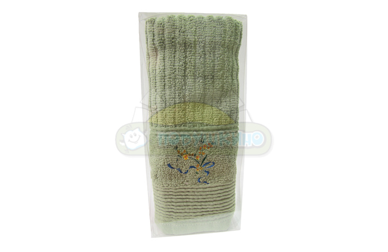Махровое полотенце Вита 34х70 с вышивкой "Первоцвет"
