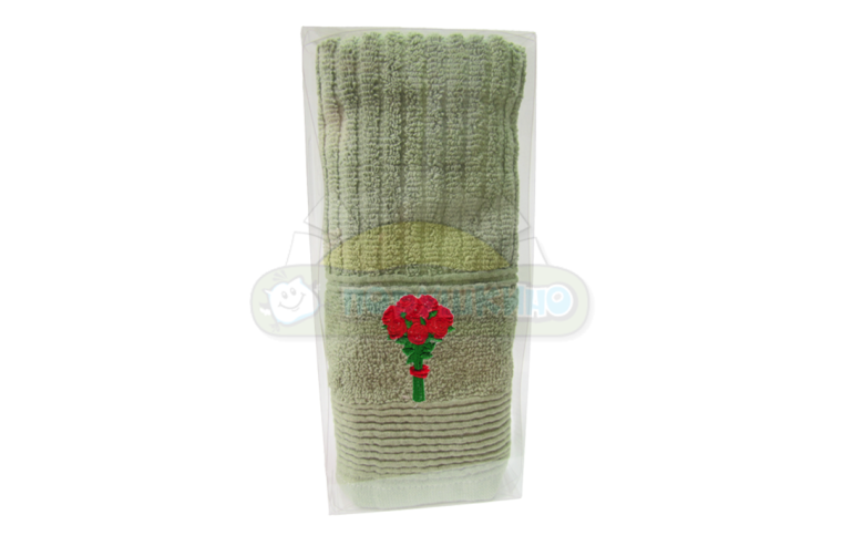 Махровое полотенце Вита 34х70 с вышивкой "Розы"
