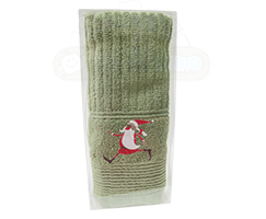 Махровое полотенце Вита 34х70 с вышивкой "Дедушка Мороз"