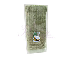 Махровое полотенце Вита с вышивкой "Зимний дом" 34х70