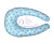 Многофункциональная подушка в форме «подковы» Comfy baby, синий